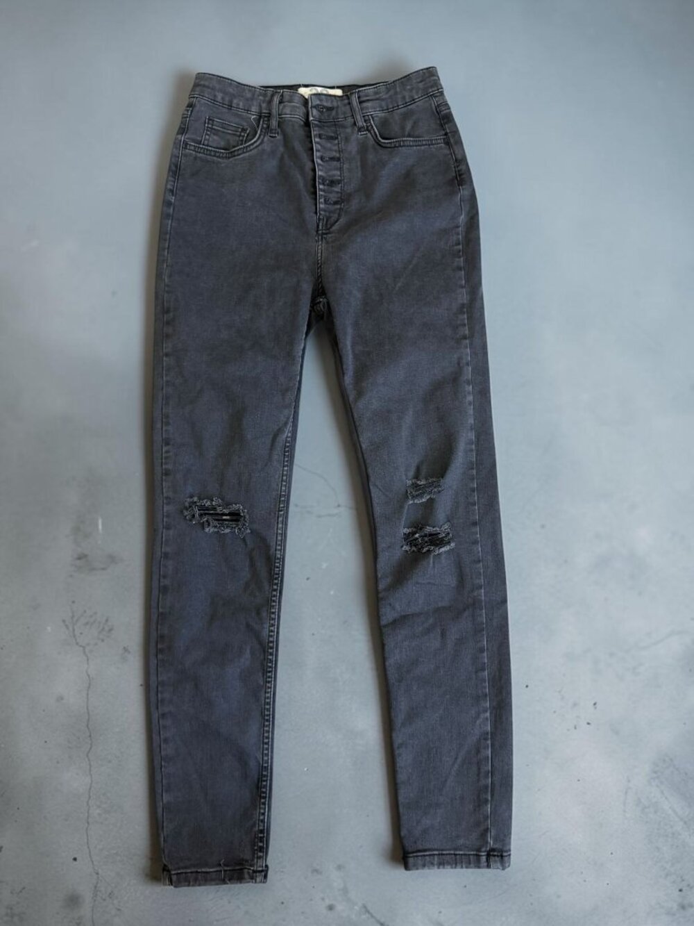 FREE PEOPLE We The Free Gray Skinny Denim Jeans Size 28